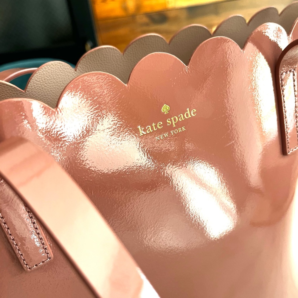 Kate Spade Pink Scalloped Tote Bag